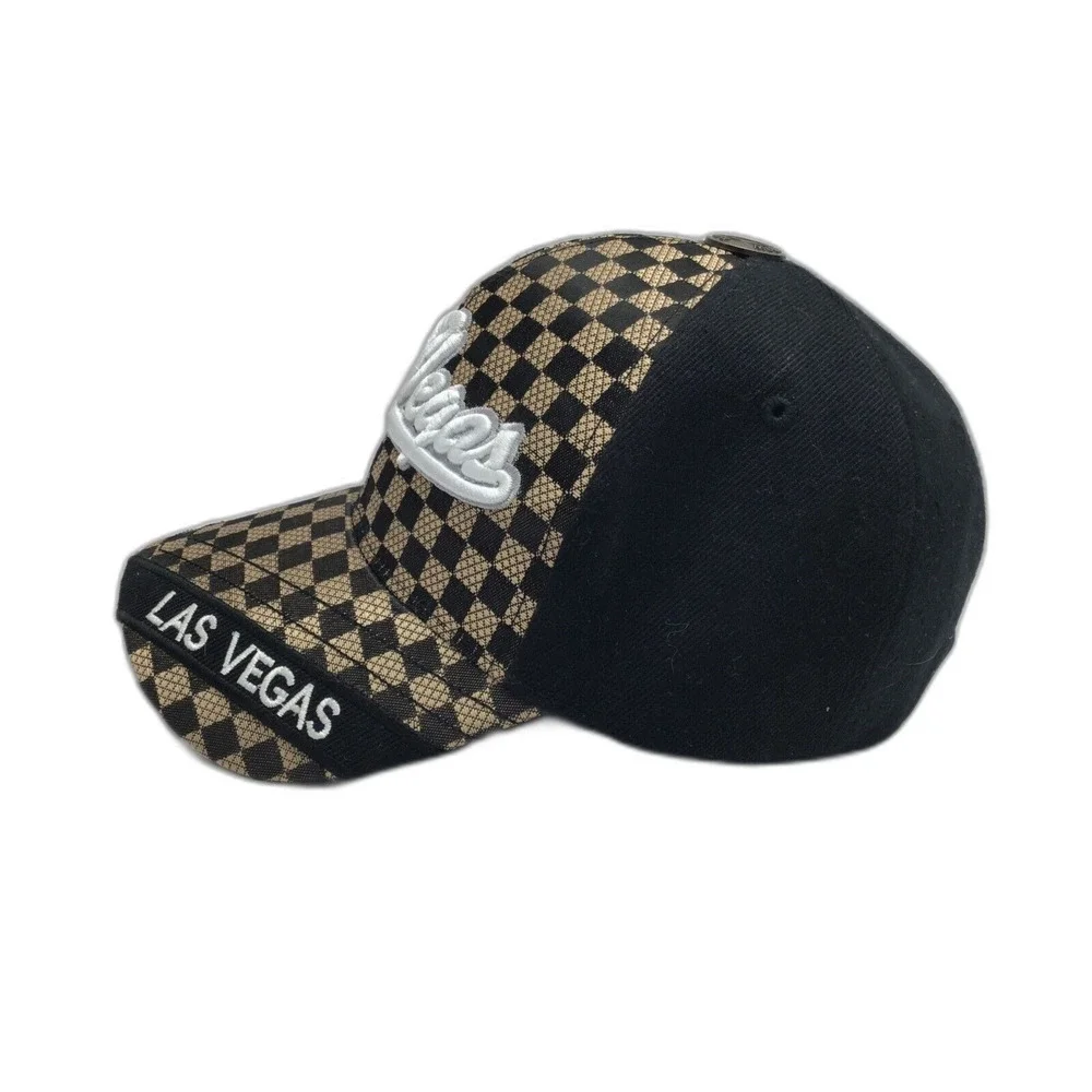 Chelona Mens Black Las Vegas Sin City Trucker Hat Adjustable Baseball Cap